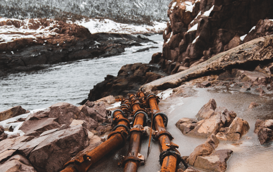 pipeline in snowy location